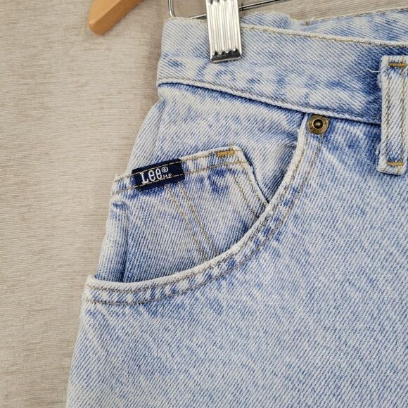 Lee Vintage  Mom Jeans Ultra Light Acid Wash Cotton High-waisted Size 13 Long - Picture 8 of 16